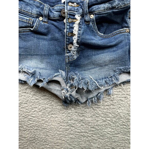 KanCan buttonfly short shorts denim sz small - Picture 4 of 9